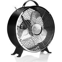 Tristar VE-5966 Ventilator, Haushalts-Lamellenlüfter, Schwarz, Silber, Tisch, 49,5 dB, 1800 RPM, 25 cm