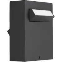 Nova Luce ZELDA LED Sockelleuchte Schwarz 9W IP65 Warmweiss 12x9,4x15cm 9020926