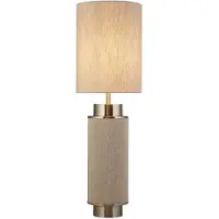 Searchlight Tischlampe Flask 72 cm Nickel mit Vintage-Sand