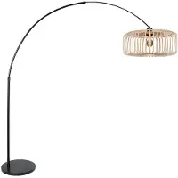 Steinhauer Bogenlampe Sparkled Light, schwarz, für Wohn- / Esszimmer, Metall, Stehlampe