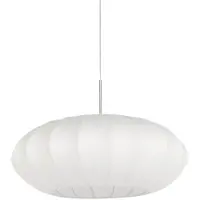Steinhauer Pendelleuchte, Metall, Weiss, Seide, D 60 cm