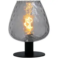 Masterlight Tischlampe Porto mit Diamantrauchglas