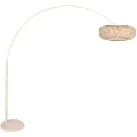 Steinhauer Bogenlampe Sparkled Light, creme / amber, für Wohn- / Esszimmer, Metall, Mediterran, Stehlampe