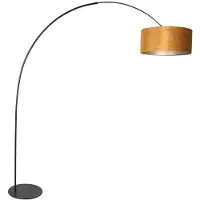 Anne Light & Home Stehlampe Curve schwarz mit Goldton Ø 50cm