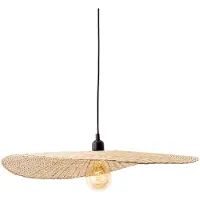 Brilliant Jefter Pendelleuchte 1flg schwarz/natur 99425/76