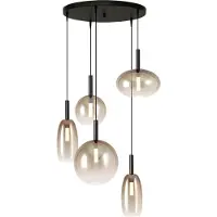 Masterlight 5L Vide Pendellampe Lido Ball mit goldverblasstem Glas