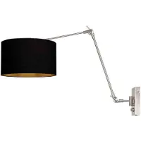 Steinhauer Wandlampe Prestige Chic, dimmbar, alu / grau / zink, für Wohn- / Esszimmer, Metall, Wandleuchte, Wandlampe Innen