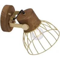 JUST LIGHT Wandleuchte Alami braunes Messing