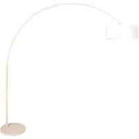Steinhauer Bogenlampe Sparkled Light creme mit Schirm weiß Ø 50cm