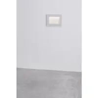 Nova Luce LED Wandeinbauleuchte Olin 3W warmweiss 3000K IP65 Weiß Aluminium 10x8cm 9050706