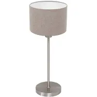 Steinhauer Tischlampe Noor, alu / grau / zink, für Wohn- / Esszimmer, Metall, Tischlampe