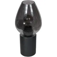 Mexlite Tischlampe Bloeba, alu / grau / zink, für Wohn- / Esszimmer, Glas, Tischlampe