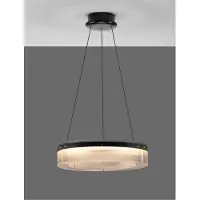 Nova Luce PAULINE LED Pendelleuchte Schwarz 37W Warmweiss 180x55cm dimmbar 9695261