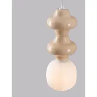 Nova Luce Pendelleuchte Clio E14 Gelb Weiß Opal Glas Metall Ø18x215cm 9009110