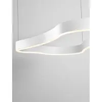 Lyora Pendelleuchte in natürlicher Form Dussa weiß 90cm