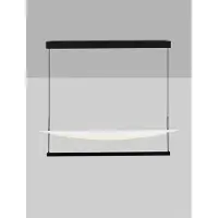 Nova Luce LED Pendelleuchte Diona dimmbar 81W warmweiss 3000K Schwarz Weiß Aluminium 120x30cm 9580677