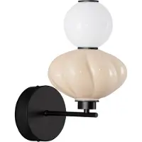 Lyora Wandleuchte Oneta weiß - beige