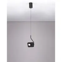 Nova Luce LED Pendelleuchte Kedros schwenkbar dimmbar 9W warmweiss 3000K Schwarz Stahl Aluminium 14x11cm 9870030