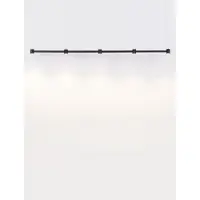 Nova Luce LED Pendelleuchte Puize dimmbar 30W warmweiss 3000K Schwarz Aluminium 156x6cm 9002052