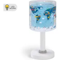 DALBER Tischleuchte für Kinderzimmer Kids World blau