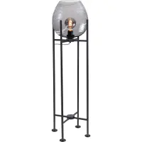 Highlight Stehlampe Fantasy schwarz mit Rauchglas 140cm