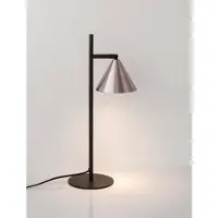 Lyora Tischlampe Conico schwarz mit kaffeebraun