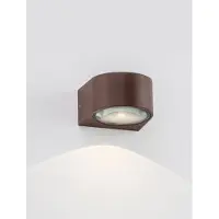 Nova Luce LED Außen-Wandleuchte Opera 6W warmweiss 3000K IP54 salzwasserfest Cortenstahl Aluminium 11x10cm 9030941