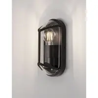 Nova Luce Außen-Wandleuchte Amel E27 IP65 salzwasserfest Schwarz Aluminium 23x9,5cm 9030165