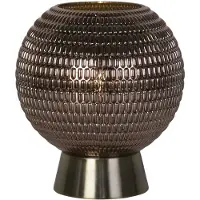 Searchlight Tischlampe Mila Braunes Glas Batteriebetrieben