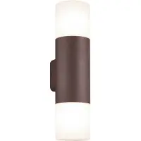 TRIO Leuchten Außen-Wandleuchte Hoosic rostfarbig weiß Up- & Downlight