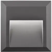 Nova Luce PULSAR LED Wandleuchte Grau 2W IP54 Warmweiss 12x3x12cm 811201