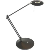 Steinhauer Tischleuchte Zodiac LED 1-flammig Schwarz Matt 18x18cm