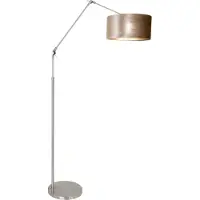 Steinhauer Stehleuchte Prestige Chic 1-flammig Stahl gebürstet / Zink Taupe 210x30cm