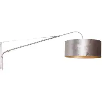 Steinhauer Wandleuchte Elegant Classy 1-flammig Gebürsteter Stahl / Samtsilber 139x50cm