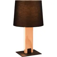 TRIO Tischlampe Rahul Design schwarz mit Holz
