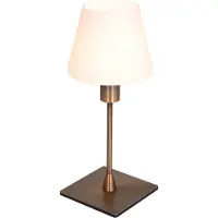 Steinhauer Tischlampe Ancilla, bronze / altmessing, für Wohn- / Esszimmer, Metall, Tischlampe