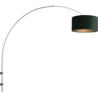 Steinhauer Wandleuchte Sparkled Light 1-flammig Gebürsteter Stahl / Samtgrün 160x30cm
