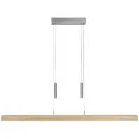HerzBlut Leonora LED Balkenlampe mit Unterlicht Asteiche natur 121cm