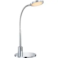 Globo Tischleuchte Aluminium verchromt, LED