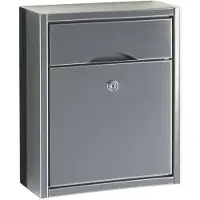 Albert Briefkasten Letter Design 40 cm grau
