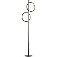 JUST LIGHT LED-Stehlampe - H 151 cm - 2-flammig - Schwarz - Metall