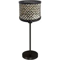 Steinhauer Tischlampe Noor, schwarz, für Wohn- / Esszimmer, Metall, Tischlampe