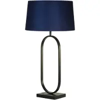 Searchlight Tischlampe Modish schwarz mit blauer Kapuze