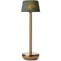 HUMBLE Air Gold/Emerald Linen Wiederaufladbare Tischlampe