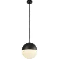Searchlight Hängelampe Endor 25 cm schwarz mit weiß