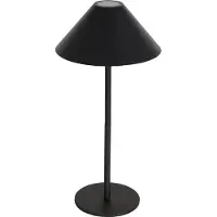 Steinhauer Tischleuchte Ancilla - schwarz - Metall - 15 cm - eingebautes LED-Modul - 3353ZW