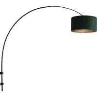 Steinhauer Wandleuchte Sparkled Light 1-flammig Mattschwarz / Samtgrün 160x30cm