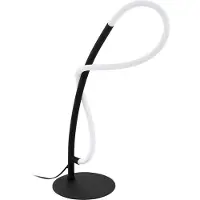 Eglo LED Tischlampe Egidonella, 1 flammige Tischleuchte, Nachttischlampe aus Stahl und Kunststoff, Wohnzimmerlampe in Schwarz, Weiß, mit Schalter