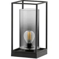FISCHER&HONSEL GMBH Tischlampe Samu Rauchglas