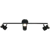 Steinhauer Spotleuchte Natasja LED 3-flammig Mattes Schwarz 68x18cm